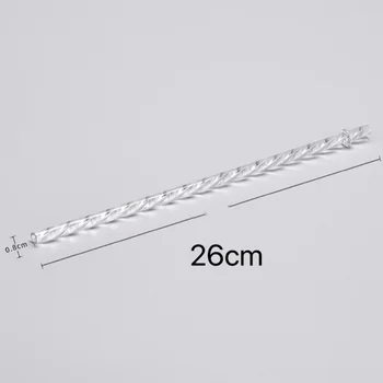 100шт 25,5 см 26 см ромбическая спираль PETG в форме ромба пластиковая соломинка с кольцом