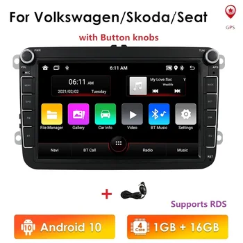 2 Din Android 10 Автомобильный Радиоплеер GPS для Volkswagen VW Golf 5 Polo Passat B6 Touran Polo Седан Tiguan Jetta Carplay Multimidia
