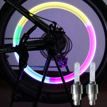 2 шт велосипедный фонарь без батареи для горного шоссейного велосипеда Велосипедные фары светодиоды колпачки клапанов шин, спицы колес, светодиодная подсветка