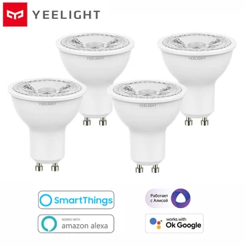 2021 Yeelight GU10 Dimmable Smart LED Лампа YLDP004 Переменного Тока 220 В 4,8 Вт Теплая Белая Лампа Работает С Google Assistant Alexa Razer Chroma