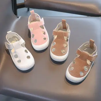 2023 Детские сандалии Летние Кроссовки с вырезами для девочек и мальчиков, Дышащая Детская спортивная обувь с закрытым носком, пляжные сандалии для малышей