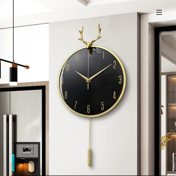 2023 Новые Роскошные Настенные часы для гостиной 2022 Часы Для дома Мода Современный Простой Настенный Светильник Красный Креатив