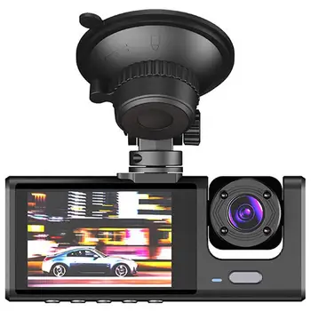 3-Канальная Камера Для Автомобильной Камеры Видеомагнитофон Cam DVRs Black Box DVR С Камерой Заднего Вида 24-Часовой Парковочный Монитор