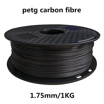 3D-печать нитью из углеродного волокна Petg 1,75 мм 1 кг Пластиковой смолы Petg-cf Материал, Содержащий Углерод, Черные Материалы для принтера