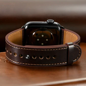 49-миллиметровый ремешок VIOTOO Ultra для Apple Watch band 38 мм 41 мм 45 мм мужской ремешок из натуральной кожи с маслом и воском для iwatch