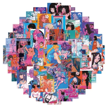 60шт неповторяющихся мультяшных милых наклеек для девочек Каваи Ins Stickers