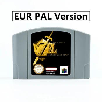 64-битный игровой картридж Ocarina of Time или Ocarina of Time Master Quest, версия EUR, формат PAL для N64
