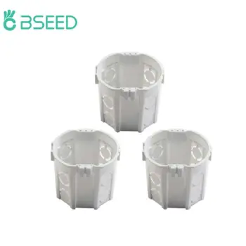 BSEED 3 шт./лот, Стандартное внутреннее крепление ЕС для выключателя и розетки, Стандарт ЕС, 3 упаковки, Белая задняя коробка, круглая монтажная коробка