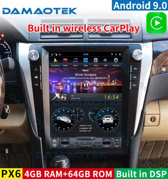 DamaoTek Android 9.0 10.4 “4 + 64 Автомагнитолы головное устройство Навигации для Toyota Camry 50 2012-2016 Авторадио Auto Carplay