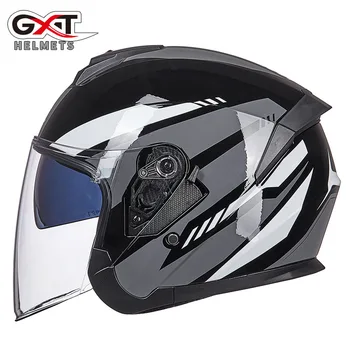 GXT-703 Мотоциклетный Шлем Гарнитура Байкерские Мото Шлемы Половина Лица Мотоцикл Съемный Линнер Мужская и Женская Защитная Шляпа