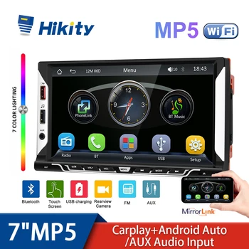 HIkity 2 Din Автомагнитолы Видео Мультимедийный Плеер Carplay Универсальное Авторадио GPS Навигация Для Nissan Toyota Ford Kia Hyundai