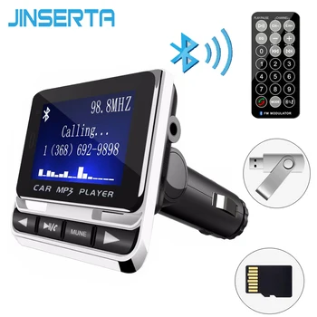 JINSERTA Bluetooth Автомобильный MP3-плеер Беспроводной FM-передатчик ЖК-экран Автомобильный Комплект USB Зарядное Устройство Поддержка Флешки USB TF Линейный вход AUX