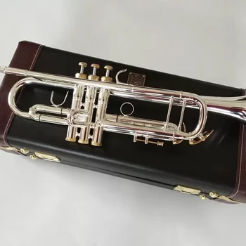 LT197S-99 Профессиональная труба Bb из никелированной серебряной латуни американского ремесленного производства джазовый инструмент с футляром Бесплатная доставка