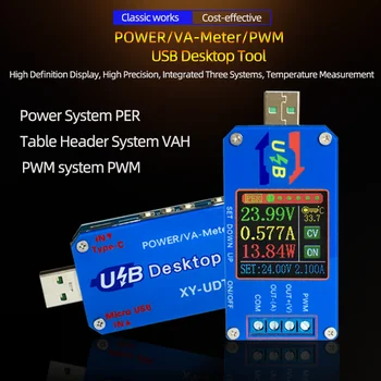 USB-детектор, Вольтметр, Амперметр, QC 2,0 3,0, Тестер емкости аккумулятора, кулонометр, Регулируемый Источник питания, Генератор PWM