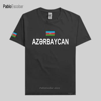 Азербайджан, азербайджанские мужские футболки, модные трикотажные изделия, национальная команда, футболка из 100% хлопка, одежда, футболки, спортивный флаг страны, AZE