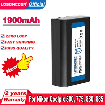 Аккумулятор EN-EL1 ENEL1 NP-800 емкостью 1900 мАч для Nikon Coolpix 500, 775, 880, 885, 990, 995, 4300, 4500, 4800, 5000, 5400, Аккумулятор EN EL1