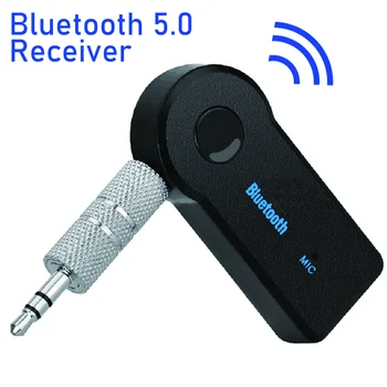 Беспроводной адаптер Bluetooth 5.0 Адаптер приемника-передатчика 3,5 мм Разъем для автомобильной музыки Аудио Aux Приемник наушников Громкой связи