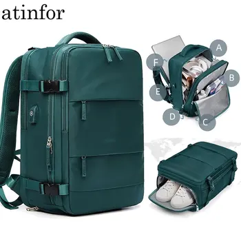 Большой Походный рюкзак Для путешествий, Женский рюкзак для улицы, мужской рюкзак, школьная сумка, подходит для 16-дюймового ноутбука, USB-порт для зарядки, отделение для обуви