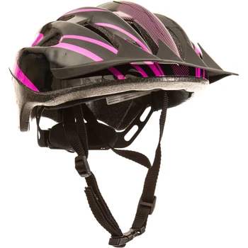 Велосипедный шлем с 18 вентиляционными отверстиями, АБС-оболочкой и съемным козырьком, черный и розовый