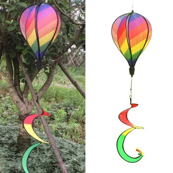 Ветрозащитный носок с радужной полосой, вращающийся воздушный шар, декор для двора на открытом воздухе