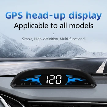 Головной дисплей с GPS HUD, Многофункциональный будильник, часы, время и направление движения, номер спутника, Автомобильные Электронные аксессуары