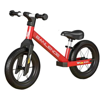 Детский велосипед из магниево-алюминиевого сплава без педалей, детский надувной велосипед 12 дюймов