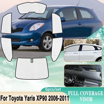 Для Toyota Yaris Аксессуары XP90 2006 ~ 2011 Полное Покрытие Солнцезащитные Козырьки Лобовое Стекло Окна Солнцезащитный Козырек 2007 2008 2009 2010