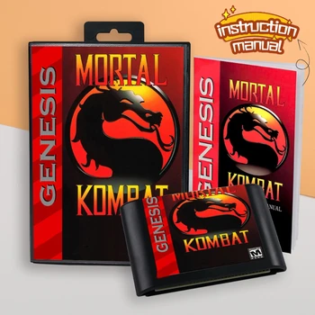 для игровой карты Mortal Kombat US cover 16bit MD с ручной розничной коробкой (1 комплект) для игровых консолей Sega Genesis Megadrive