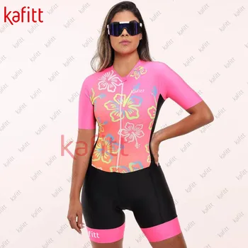 Женская велосипедная спортивная одежда Kafit, велосипедный комбинезон с короткими рукавами, одежда для горного велоспорта, дорожная одежда, индивидуальный комплект