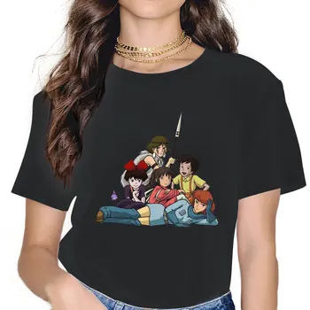 Женская футболка GHIBLI CLUB, винтажная футболка Studio Ghibli, футболка с коротким рукавом и круглым вырезом, классическая одежда