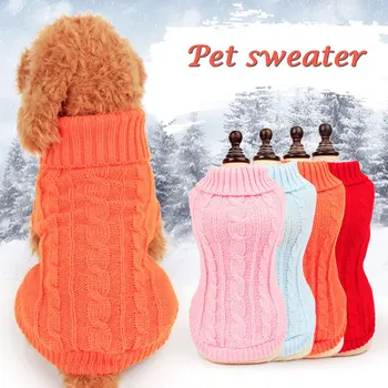Зимние свитера для домашних животных, разноцветные щенки, кошки, собаки, теплая одежда, куртка, пальто для домашних животных, Аксессуары, принадлежности