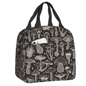 Изготовленная на заказ сумка для ланча со смертельными грибами, Призрачный Ланч-бокс для мужчин и женщин, Термоизолированный ланч-бокс для офиса для взрослых