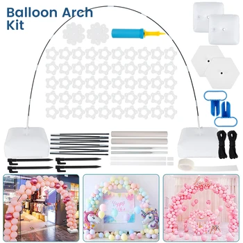Комплект для изготовления баллонной арки, регулируемая подставка для баллонной арки, комплект для баллонной арки с основанием для улицы в помещении для свадьбы, дня рождения