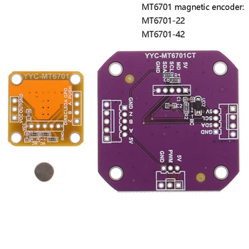 Магнитный энкодер MT6701 Модуль датчика измерения угла магнитной индукции 14-битной высокой точности может идеально заменить AS5600