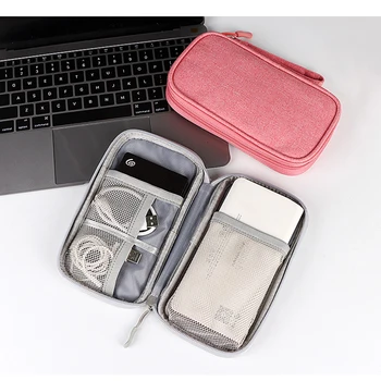 Многофункциональная сумка для хранения кабельных кабелей, цифровая сумка для хранения гаджетов, цифровая сумка для зарядки наушников, двухслойная сумка для хранения