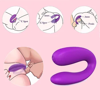 Мужские и женские вибрационные шарики для влагалища, U-образный секс-вибратор, Пара использует вибратор для оргазма точки G, Товары для мастурбации, секс-игрушки