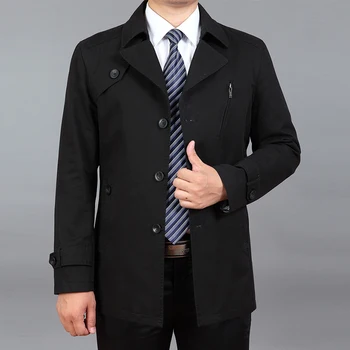 Мужской тренч, модные весенние куртки-ветровки, мужская осенняя повседневная куртка Homme, высококачественное Мужское длинное пальто, Корейская одежда