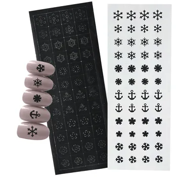 Наклейка-шаблон для пистолета-распылителя для ногтей New Japan-French smile line / heart / butterfly /Snow / star spray nail paste для нейл-арта