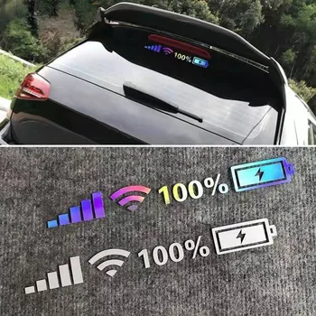 Наклейки на лобовое стекло автомобиля Сигнал питания Wi-Fi Светоотражающие наклейки на автомобиль Автомобильные наклейки на лобовое стекло Аксессуары для автодекора