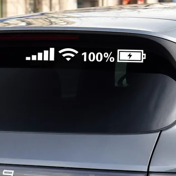 Наклейки на лобовое стекло автомобиля с сигналом Wi-Fi Power Виниловая Наклейка на мобильный телефон Автомобильные наклейки Декоративные аксессуары для экстерьера автомобиля