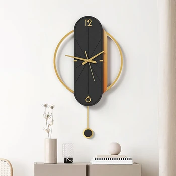 Настенные часы Living Roomnordic Тихий дизайн Уникальные Бесшумные Большие Настенные часы Креативный кварц Италия Wanduhr Wall Decor GXR45XP