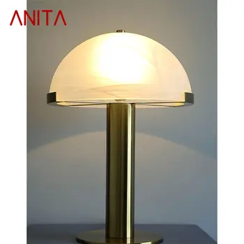 Настольная лампа ANITA Nordic Современный креативный дизайн, настольная лампа в виде гриба, модный декор для дома, гостиной, спальни