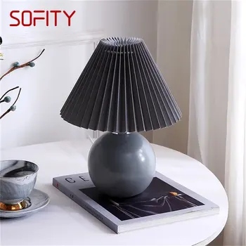 Настольные лампы SOFITY Black Креативный керамический светодиодный простой настольный светильник для украшения дома