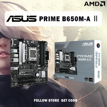 НОВАЯ материнская плата ASUS PRIME B650M-A Ⅱ Socket AM5 Поддерживает AMD Ryzen 7000 Series DDR5 128 ГБ 6400 МГц PCI-E 5.0 M.2 для настольных ПК