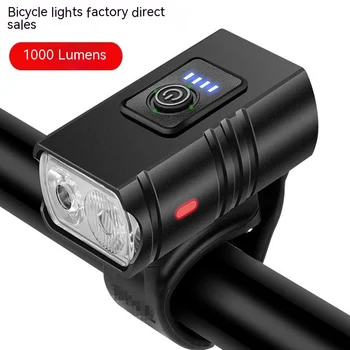 Новая многофункциональная велосипедная фара высокой яркости T6 с двумя шариками, USB-сигнальная лампа для зарядки, сигнальная лампа для ночной езды на велосипеде