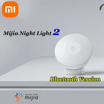Оригинальный Xiaomi Mijia Led Индукционный ночник с 2 лампами регулируемой яркости, инфракрасный интеллектуальный датчик человеческого тела с магнитным основанием