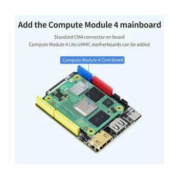 Плата расширения Waveshare CM4 Duino для Raspberry Pi Duino Base HDMI-Совместимый интерфейс USB M.2, Поддерживающий экологию Arduino