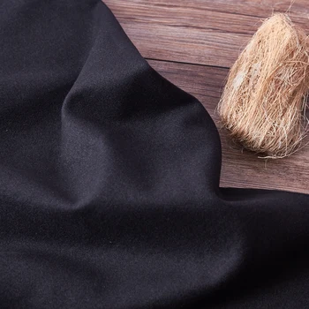 Плотный вязаный материал, зимнее утолщенное черное элегантное пальто в стиле пэчворк, гладкие широкие брюки для женщин, ткань