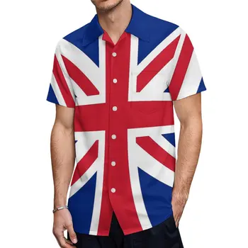 Повседневная футболка с графическим флагом Соединенного Королевства, рубашка с короткими рукавами, футболка, брючный костюм для отдыха, высокое качество, Размер США