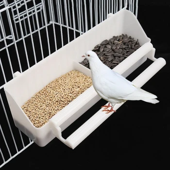 Подвесная миска для воды для птиц-попугаев, коробка для кормушки для попугаев, клетка для домашних животных, пластиковый контейнер для еды